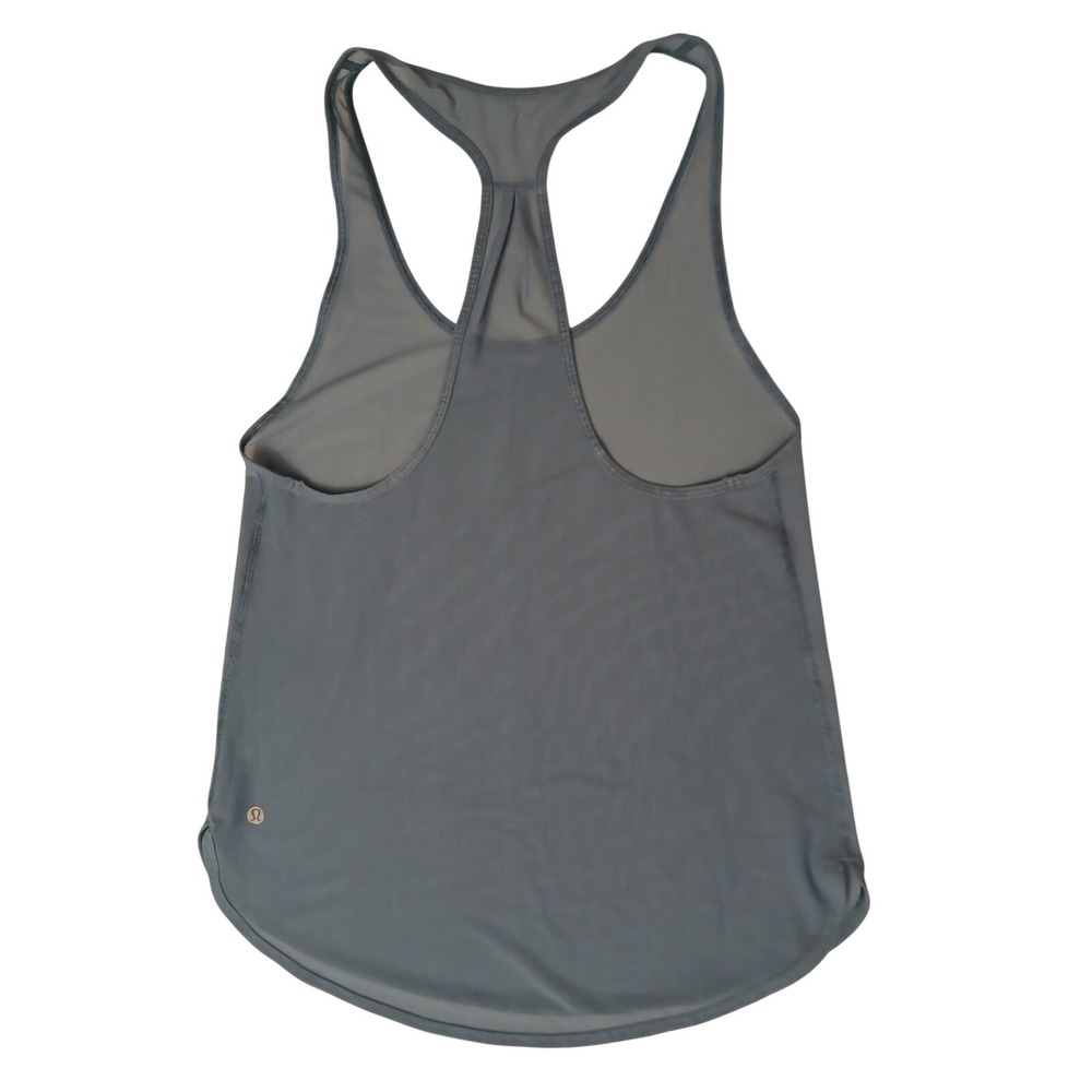 Lululemon Sport Tank Black Sheer Perforated Top Workout Yoga Run Size 4/S  #366C